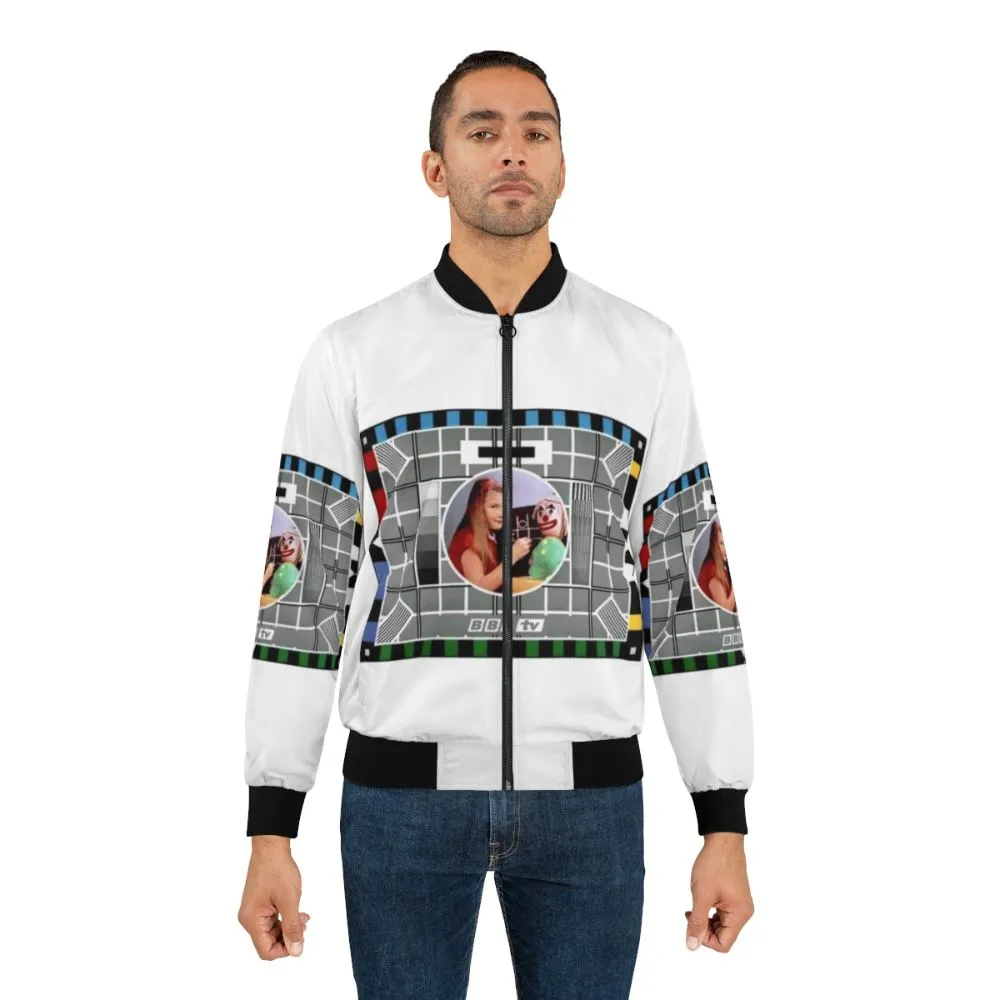 1970s 'BBC Test Card' Inspired Retro Bomber Jacket