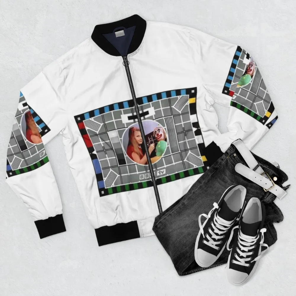 1970s 'BBC Test Card' Inspired Retro Bomber Jacket