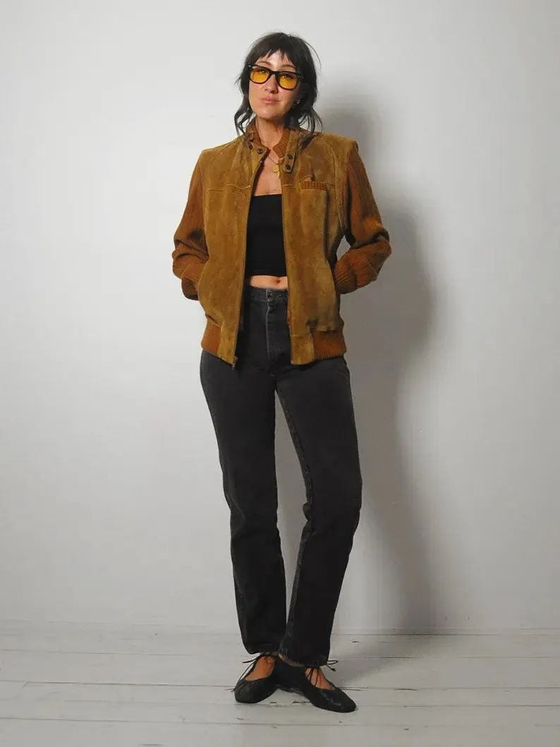 1970's Sienna Suede Knit Jacket