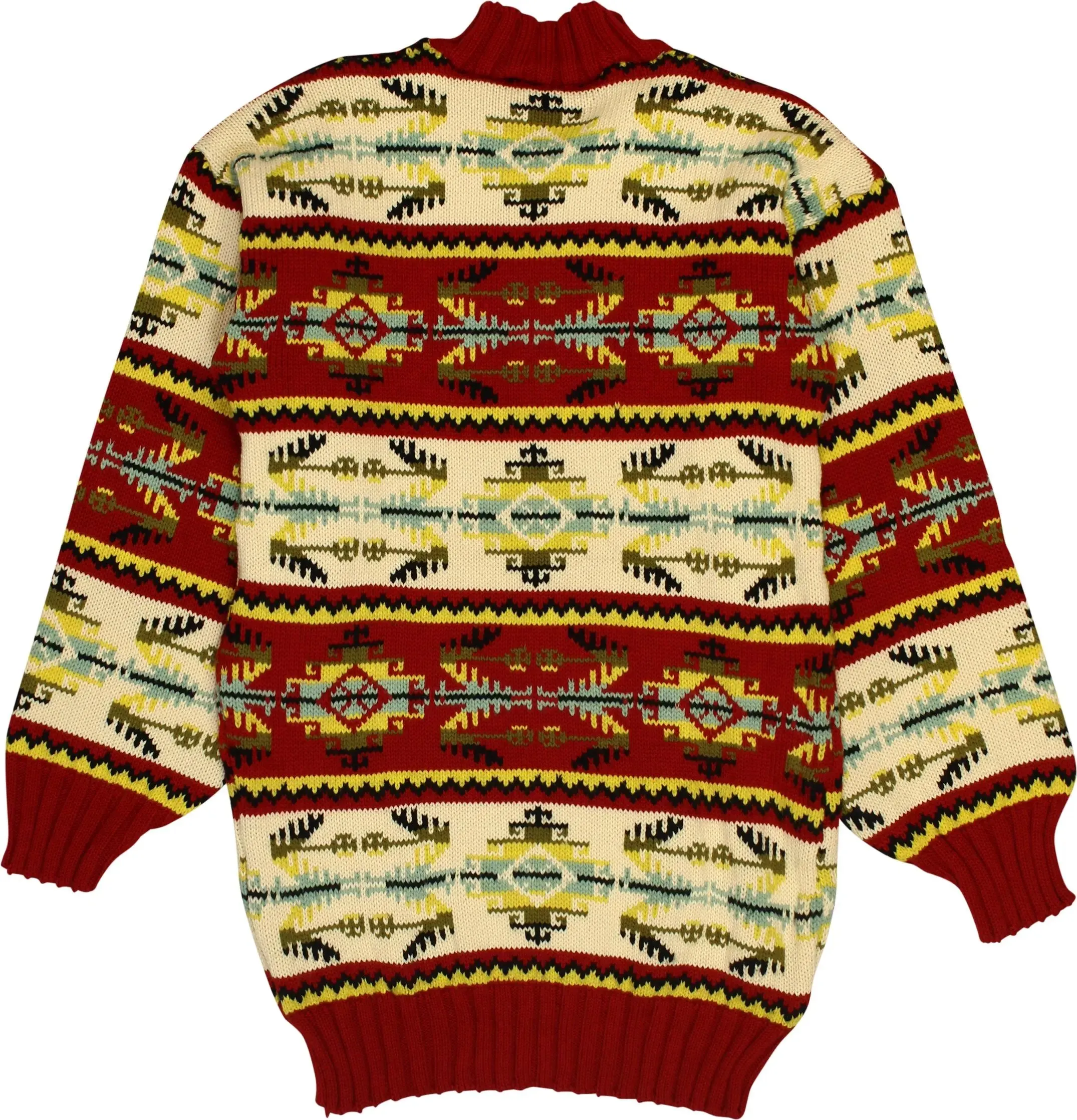 80s Wool Patterned Jumper