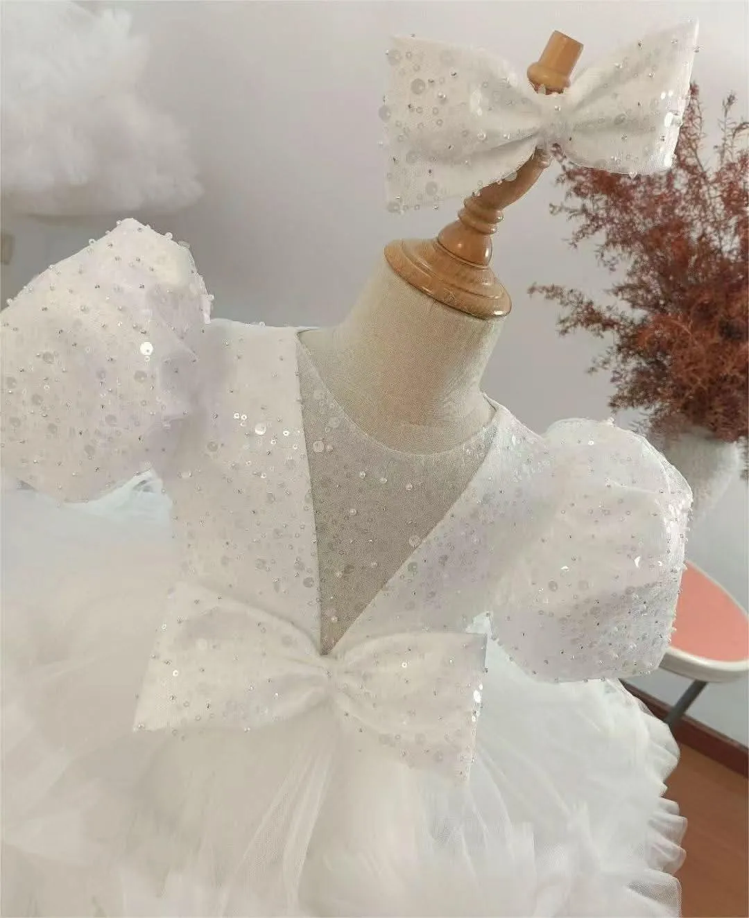 Baby birthday party Princess dress, custom color accepted.