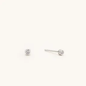 Bezel Stud Earrings