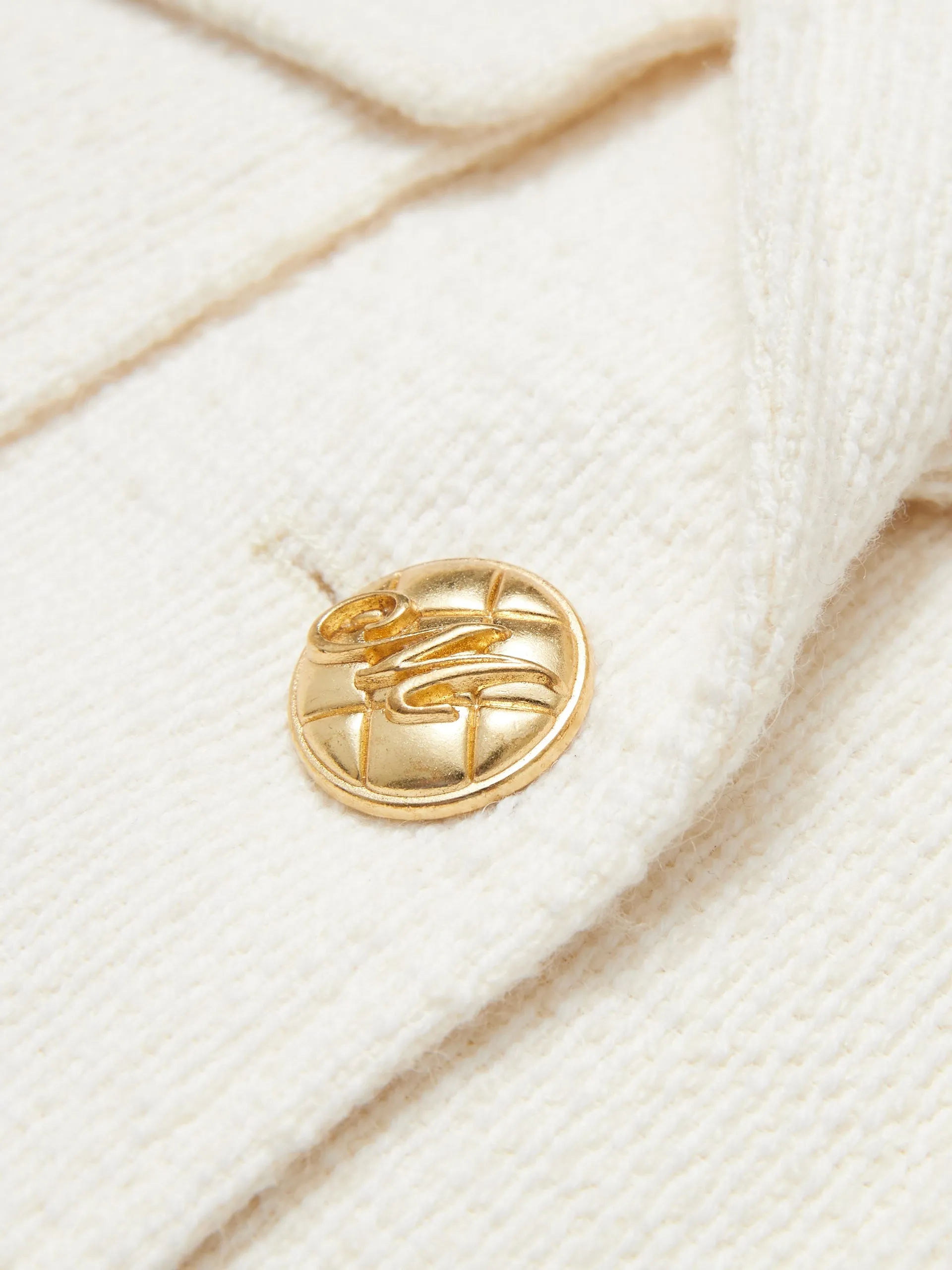 Cotton Blend Boxy Lapel Jacket