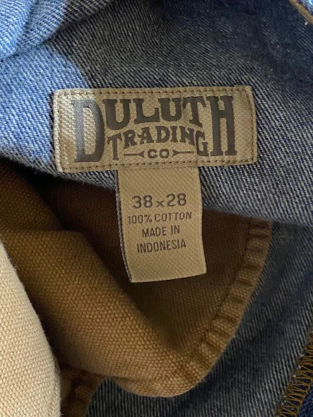 Duluth Trading Men's Ballroom Double Flex Relaxed Fit Lined Jeans (Sz: 38 x 28)