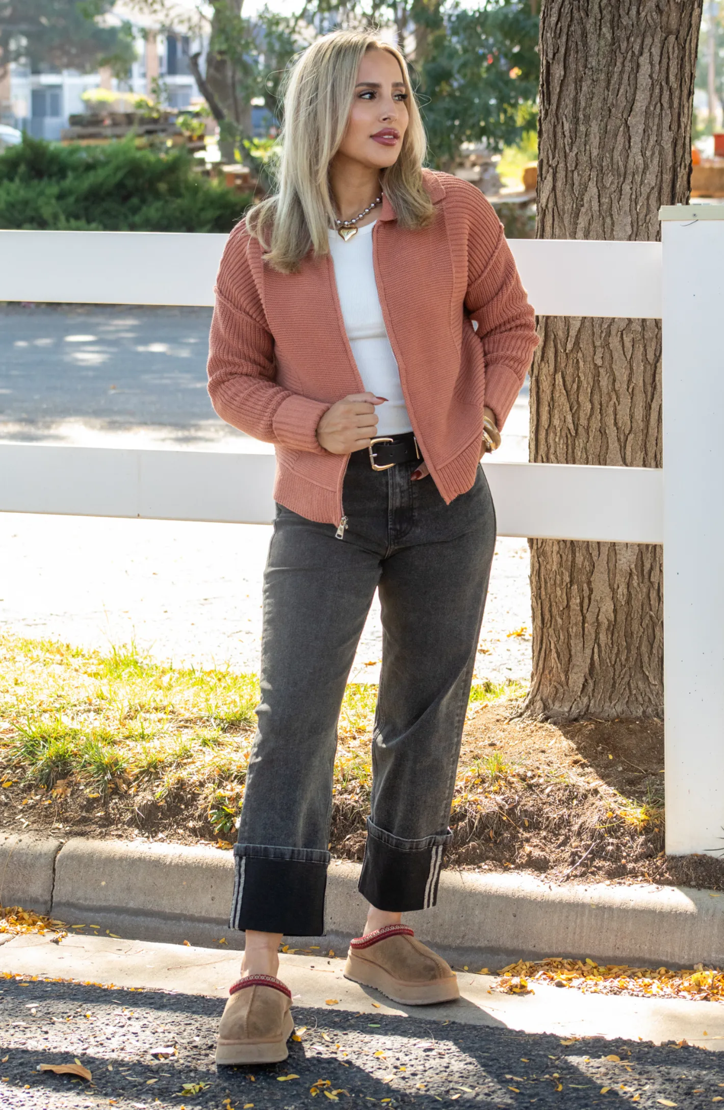 Finally Found You Terracota Collared Jacket