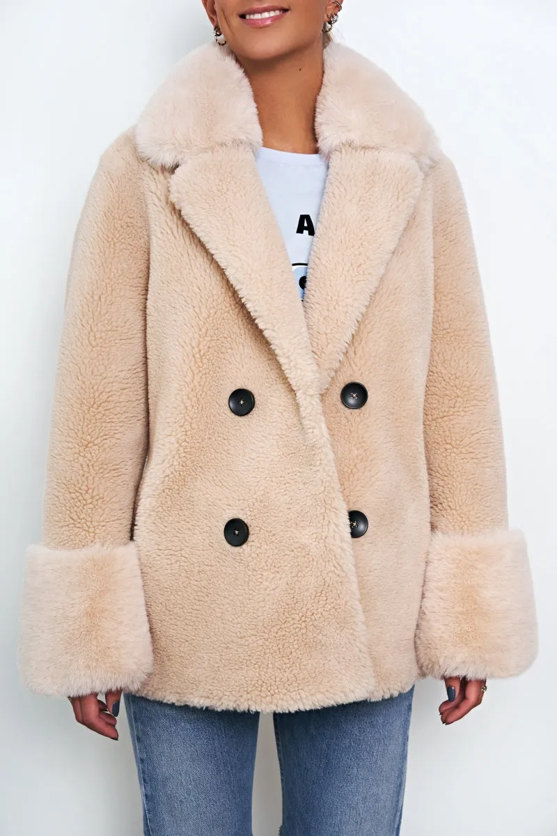 Fiona Wool Coat Short - Beige