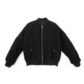FW16 Black Classic Wool Bomber