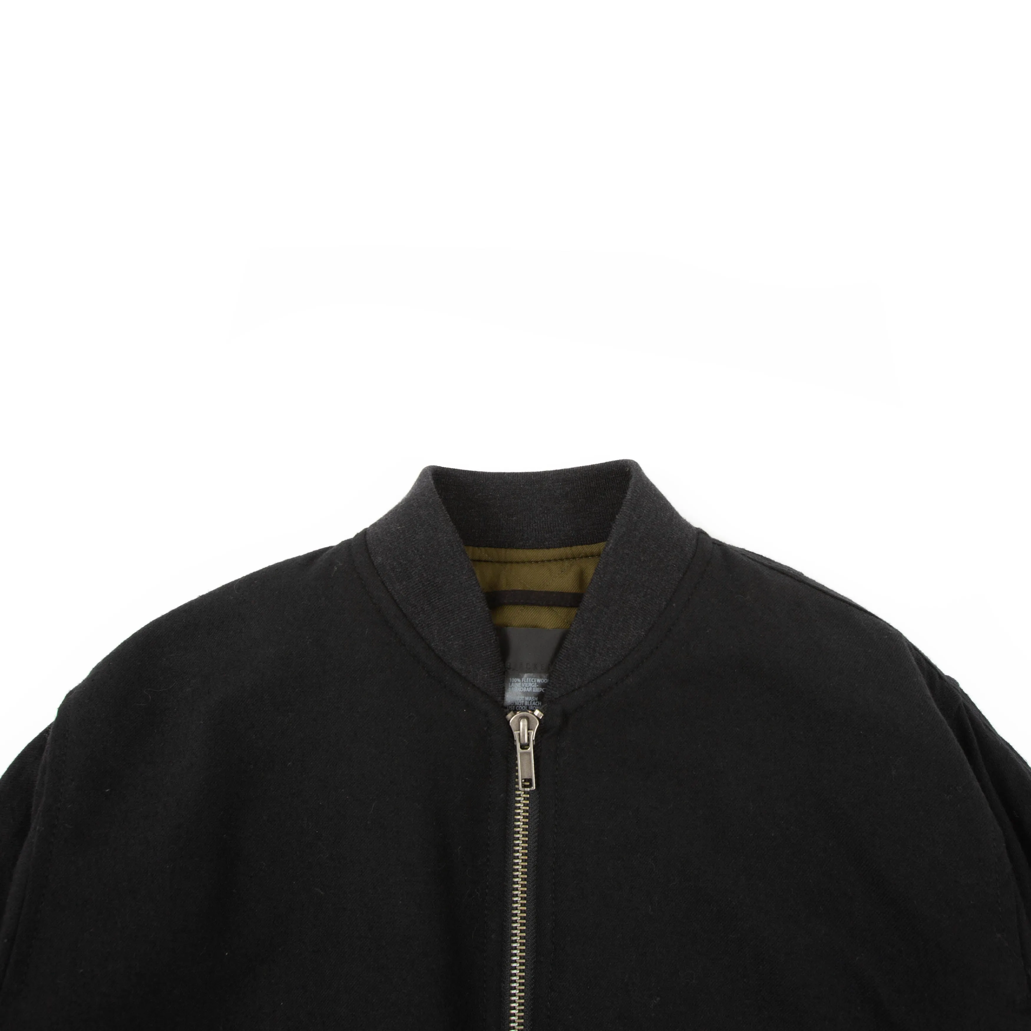 FW16 Black Classic Wool Bomber