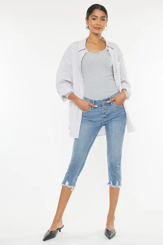 Jeans - "KanCan" Mid Rise Capri