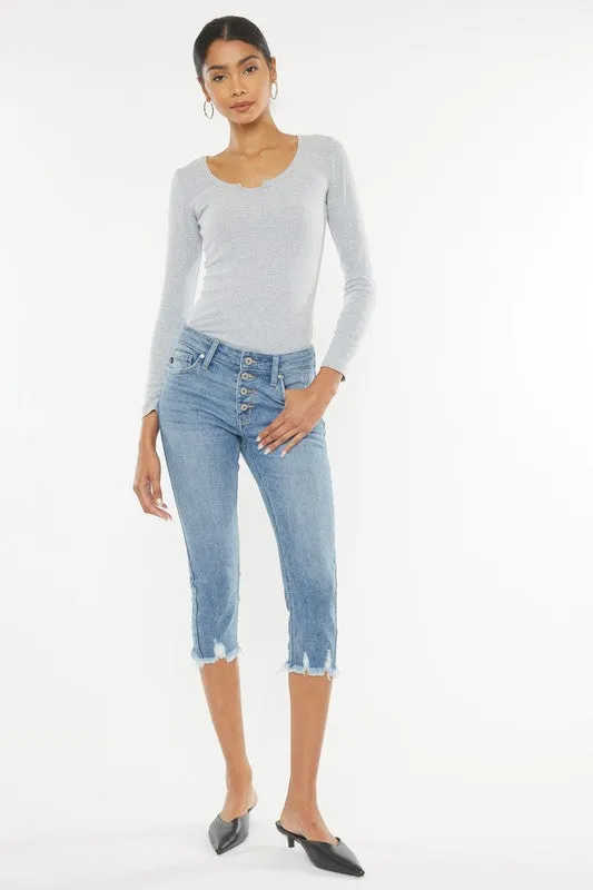 Jeans - "KanCan" Mid Rise Capri
