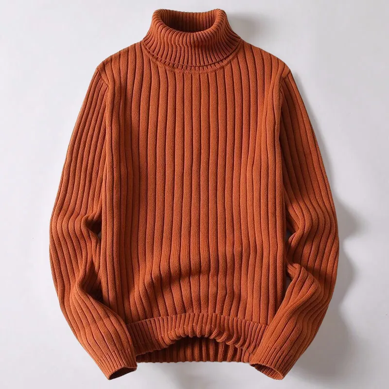 Merino Wool Turtleneck Sweater for Men