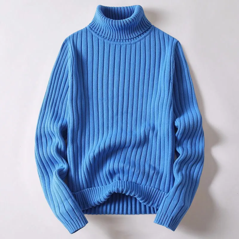 Merino Wool Turtleneck Sweater for Men