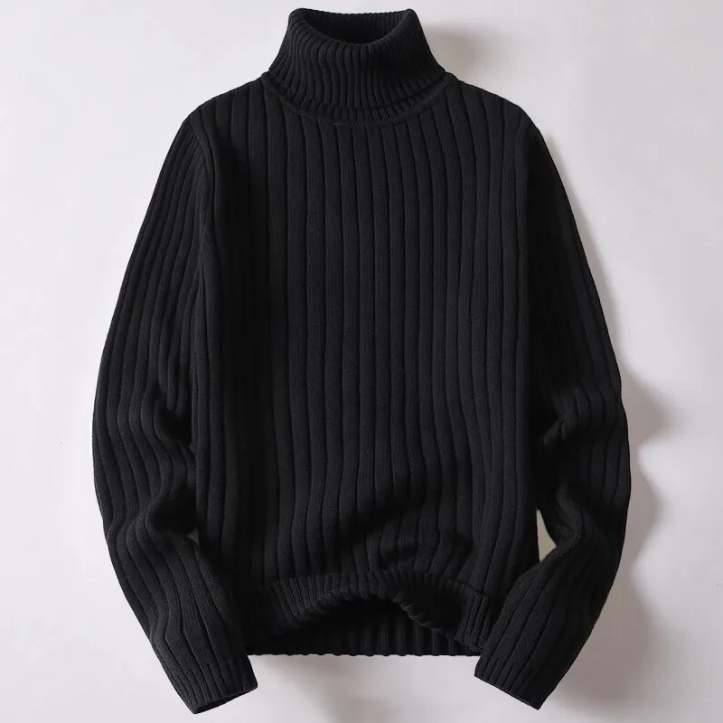 Merino Wool Turtleneck Sweater for Men