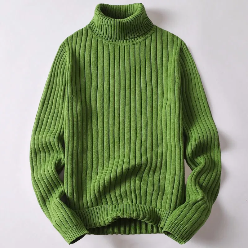 Merino Wool Turtleneck Sweater for Men