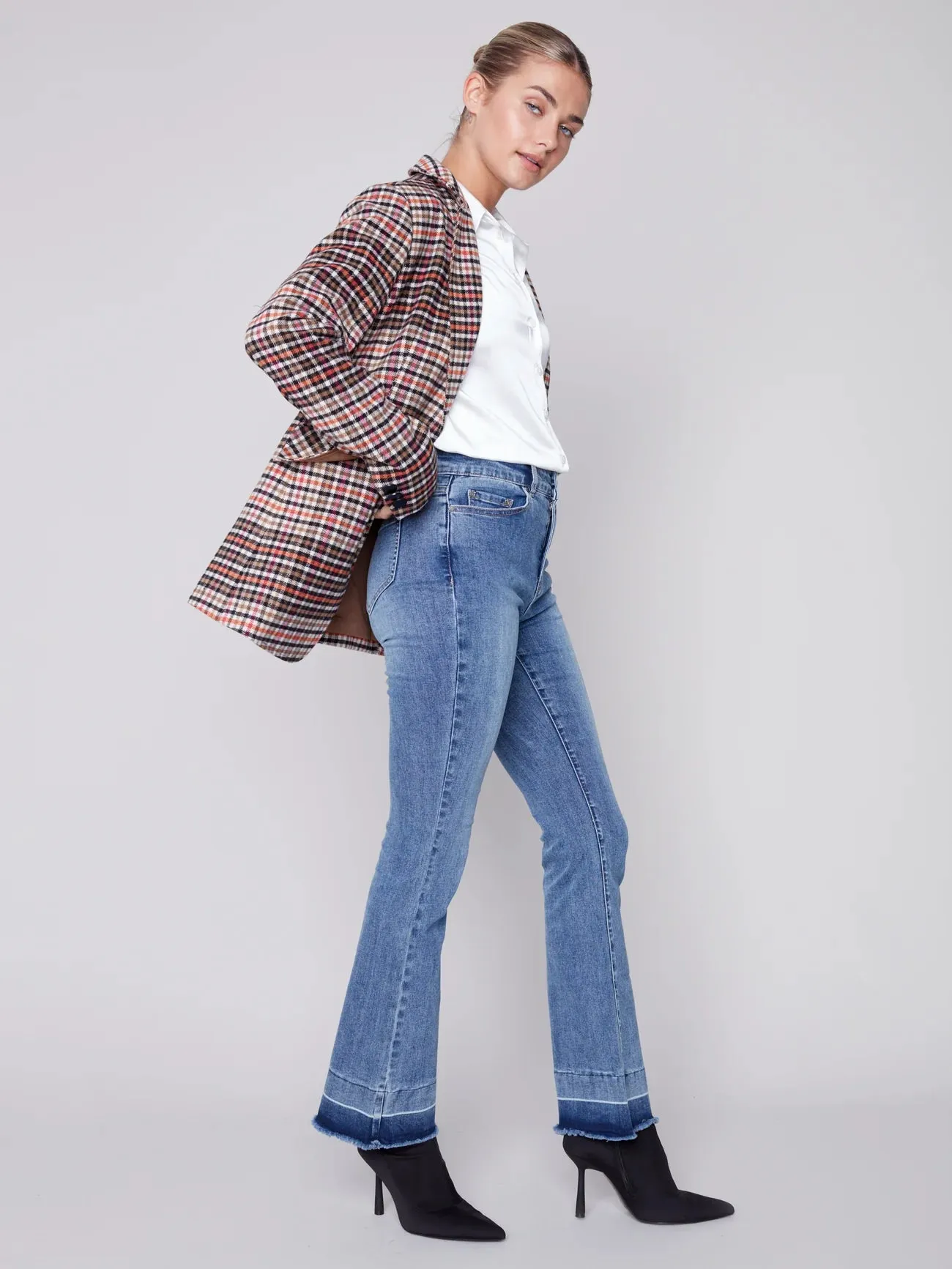 PLAID BLAZER