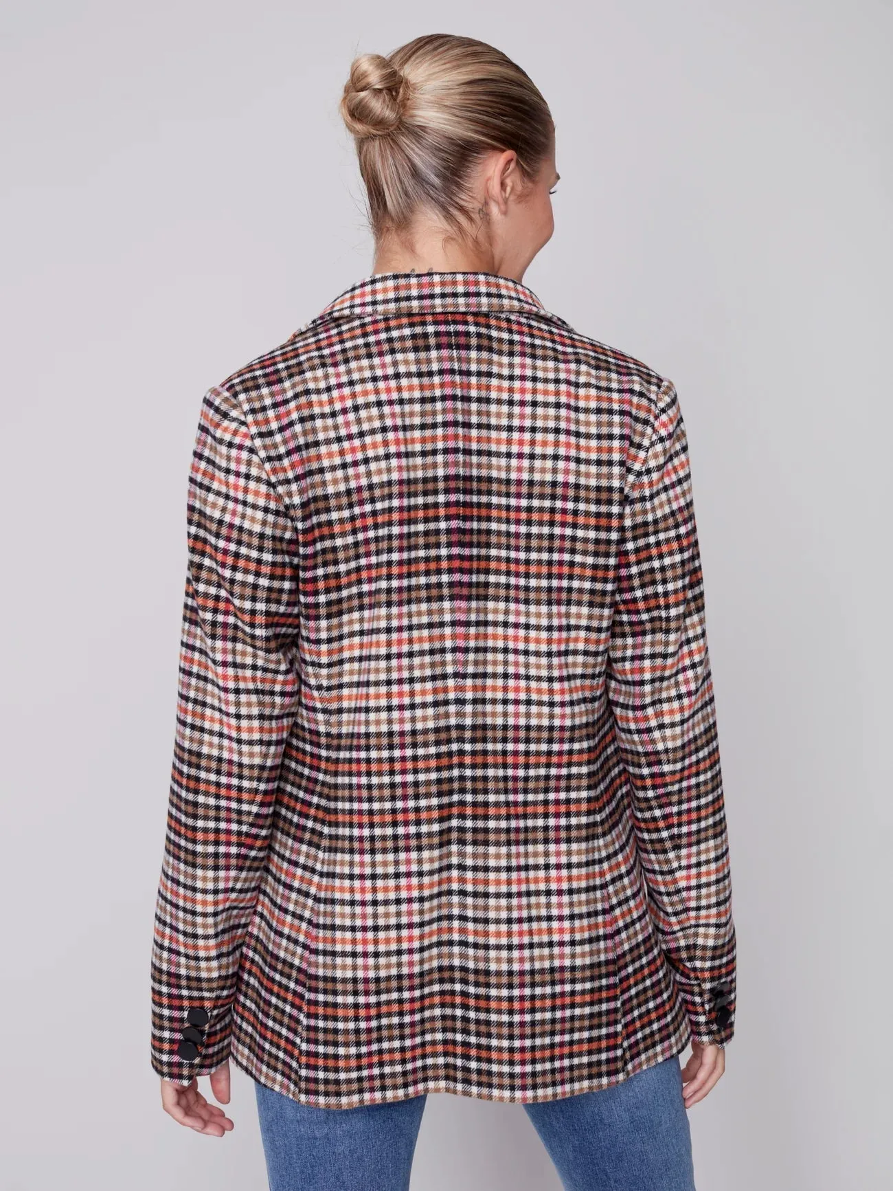 PLAID BLAZER