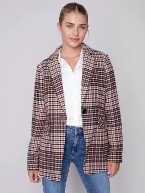 PLAID BLAZER