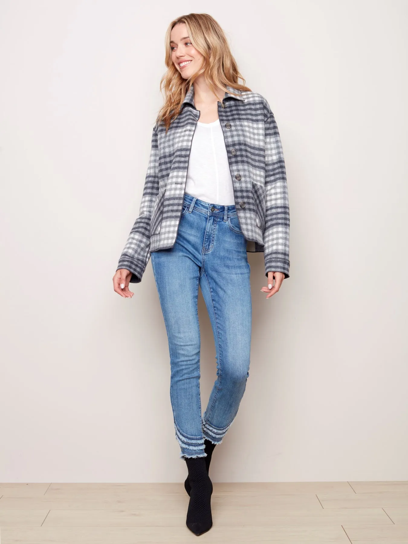 REVERSIBLE PLAID JACKET