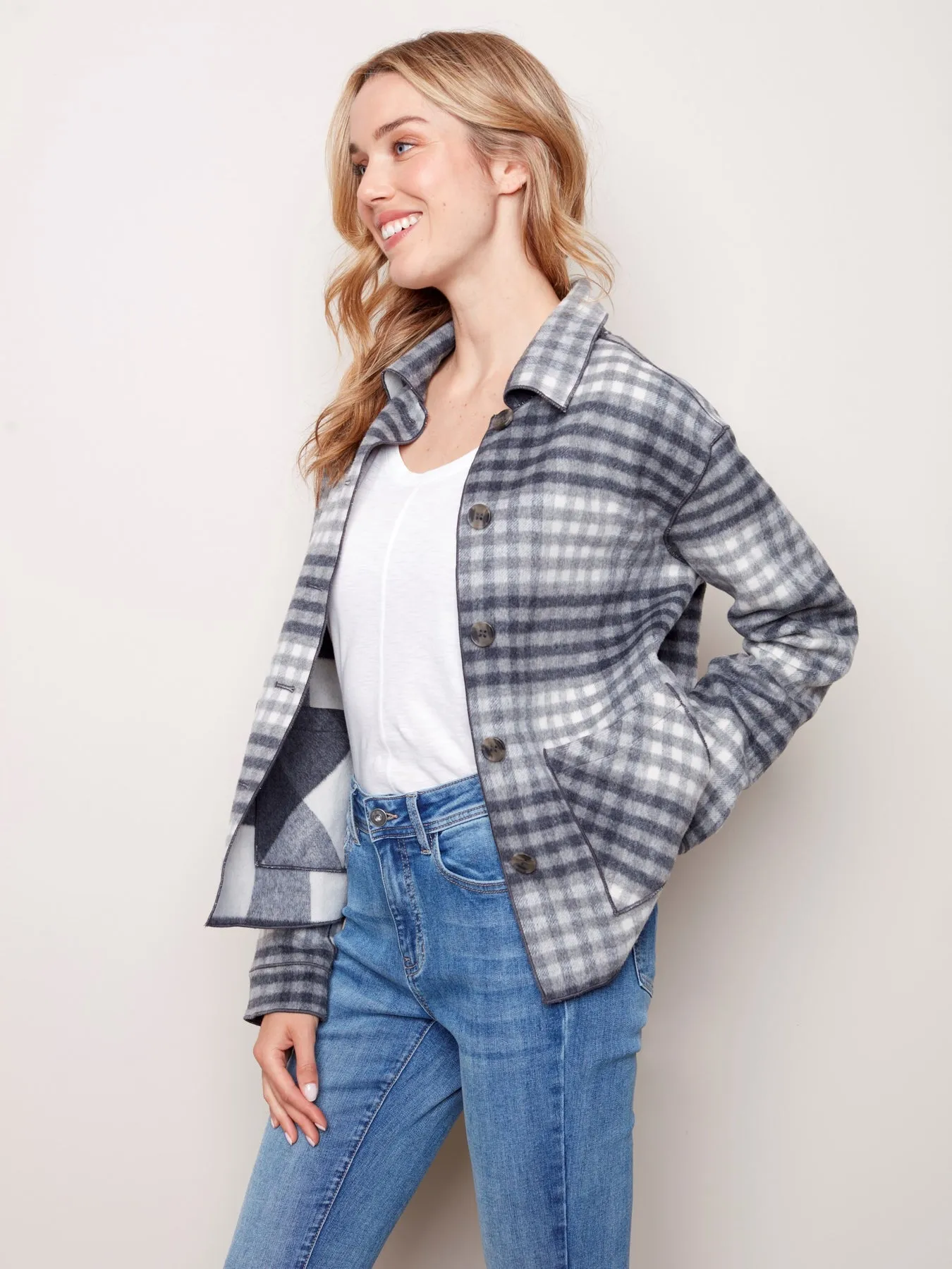 REVERSIBLE PLAID JACKET