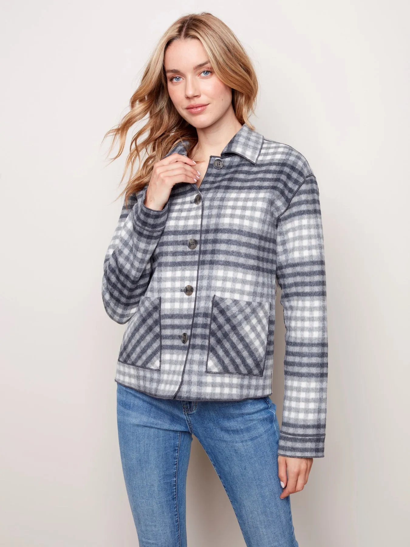 REVERSIBLE PLAID JACKET