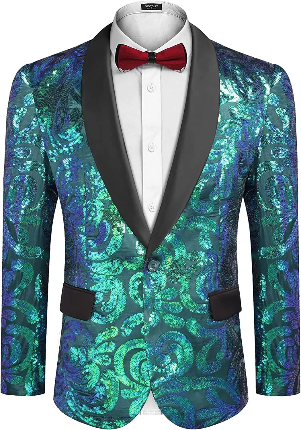 Shiny Sequins Blazer Floral Blazer (US Only)