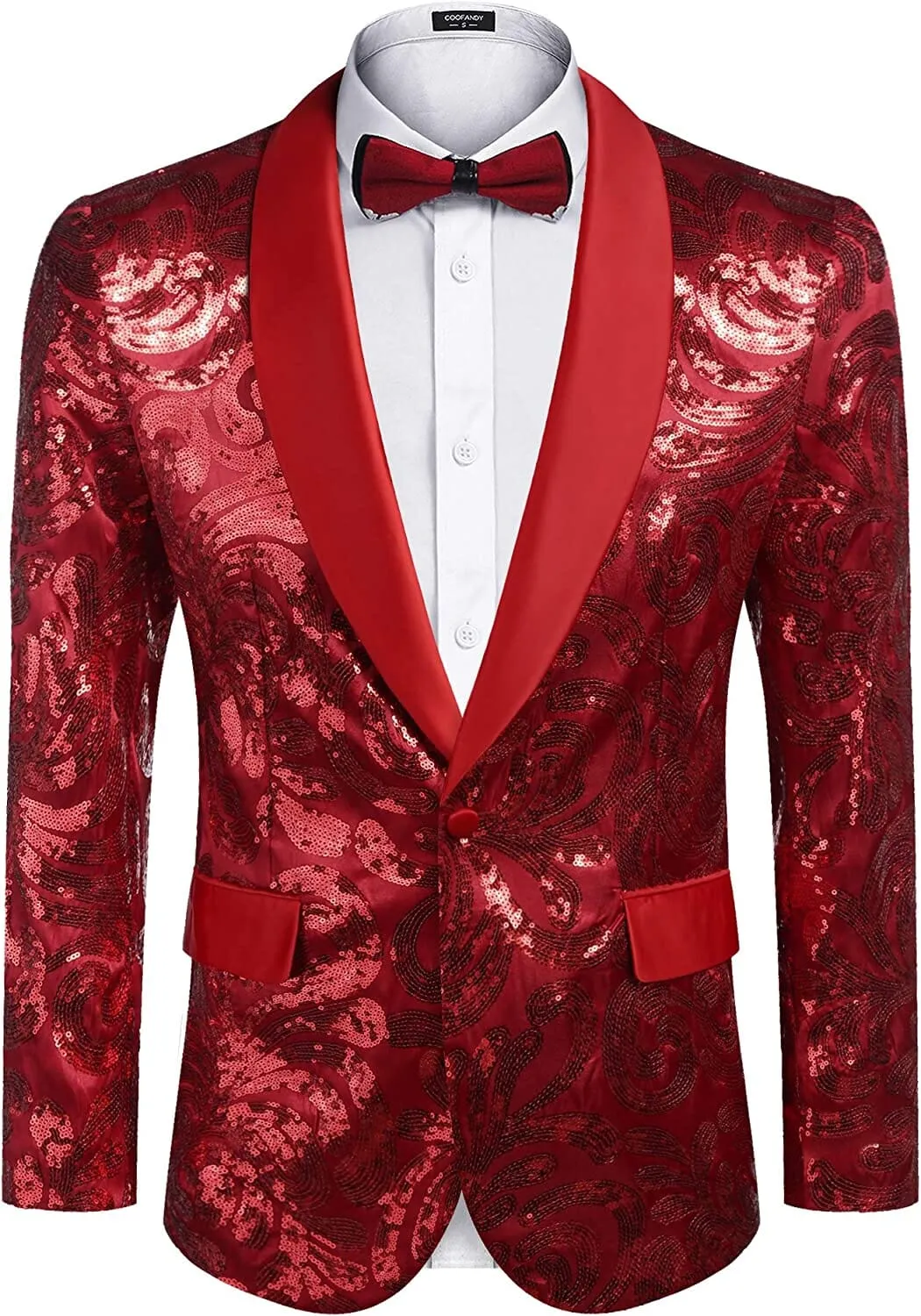 Shiny Sequins Blazer Floral Blazer (US Only)