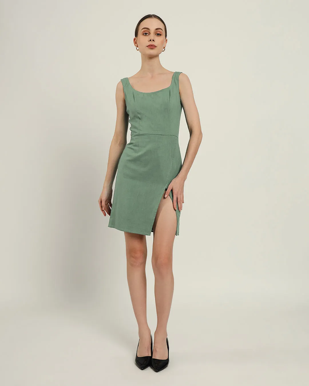 The Cannes Mint Cotton Dress