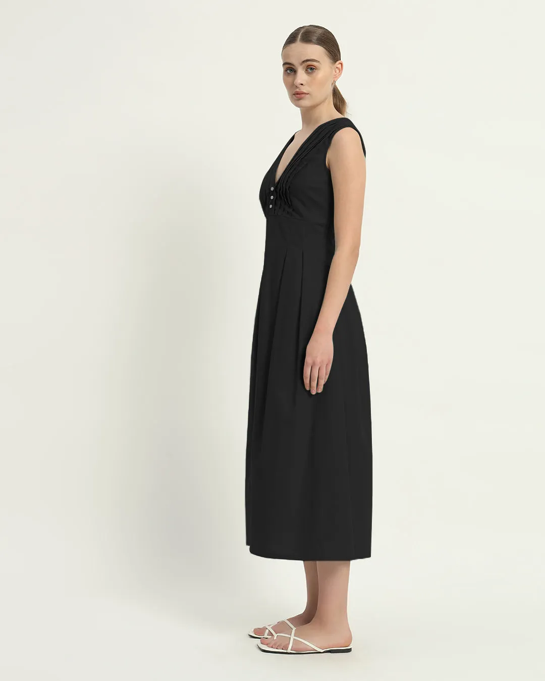 The Mendoza Noir Cotton Dress
