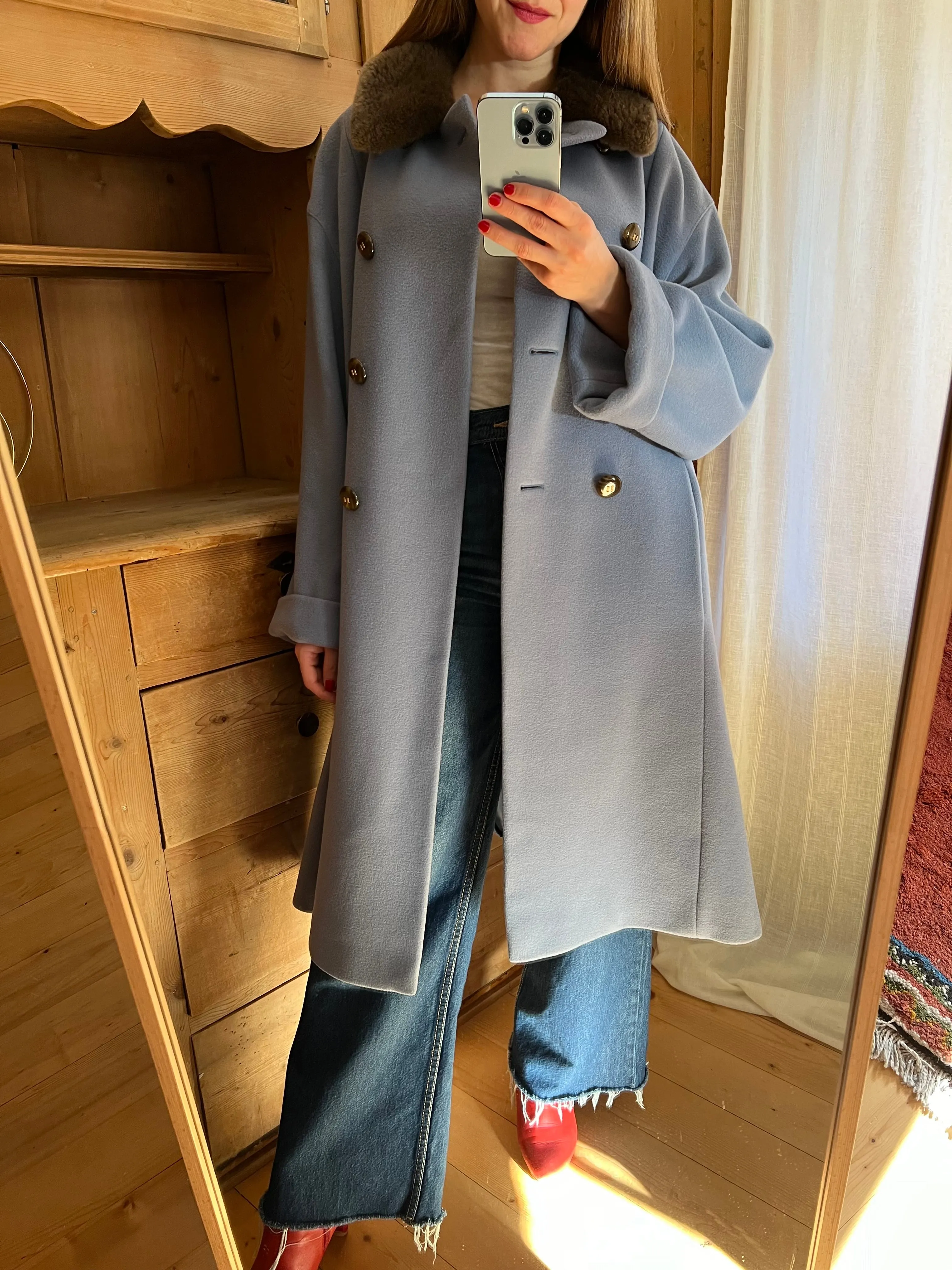 Valentino Lilac Wool Coat