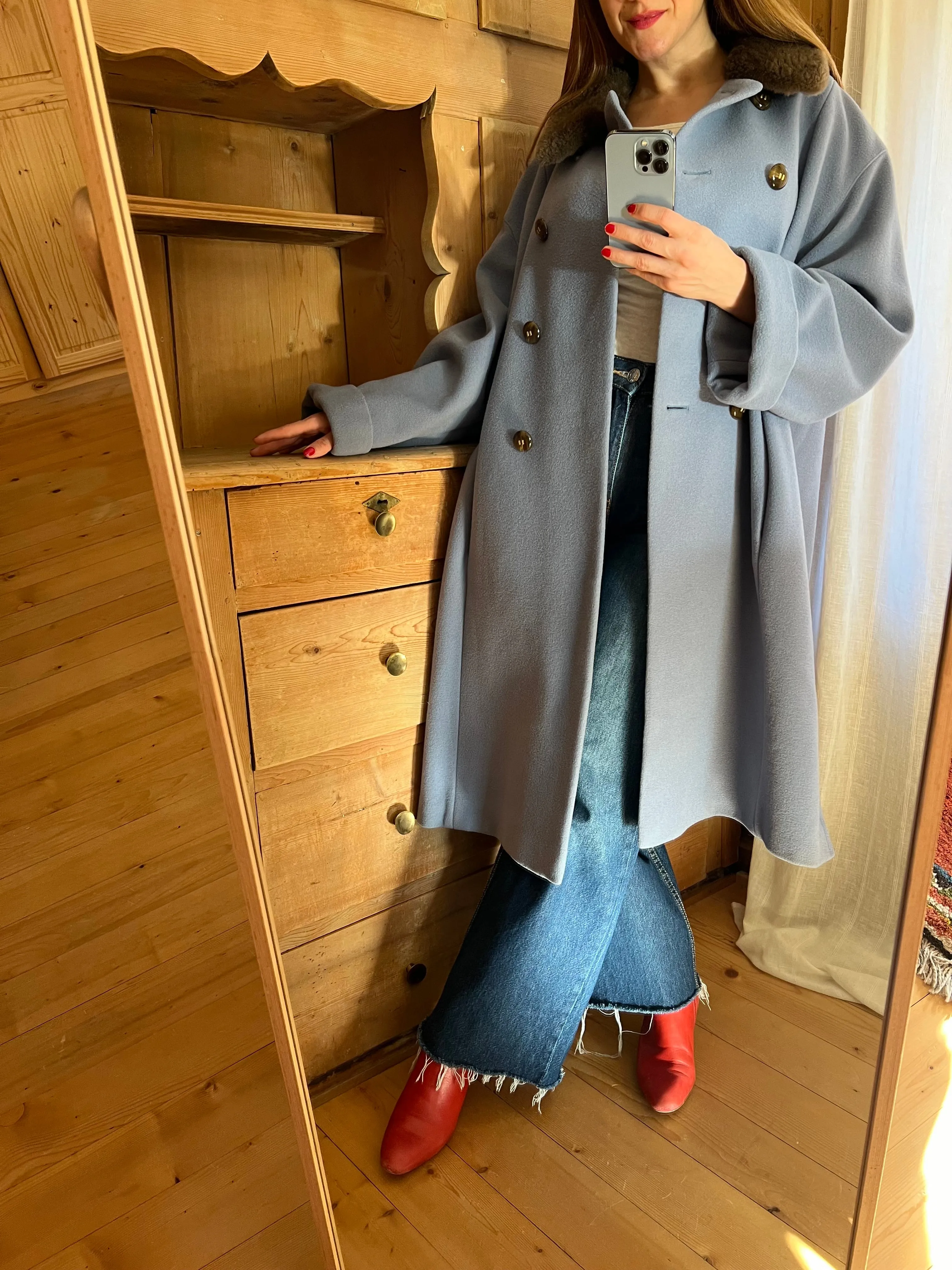 Valentino Lilac Wool Coat