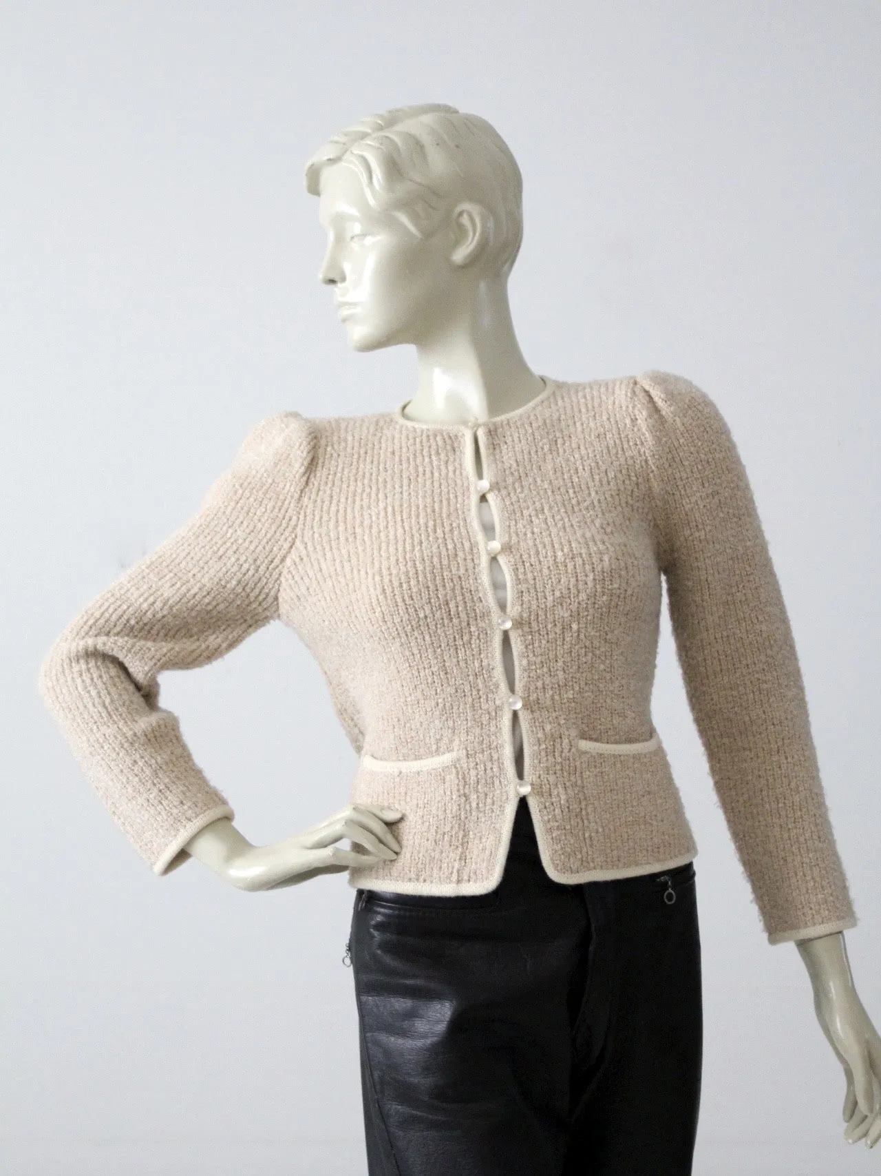 vintage boucle cardigan jacket
