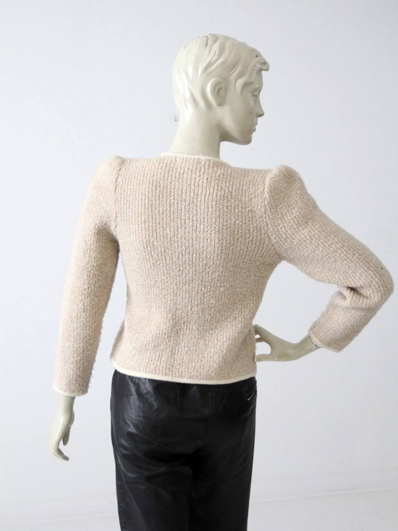 vintage boucle cardigan jacket