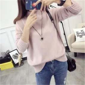 Women's Warm Turtleneck Jumper with Ribbed Sleeves | Ideal for Autumn/Winter